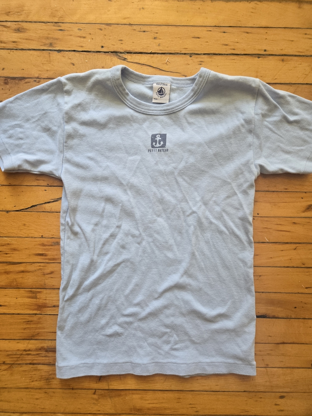 Petit Bateau Light Blue Short-Sleeve Crewneck Tee